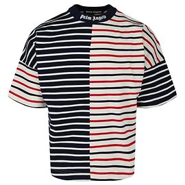 Camiseta con logo de rayas combinadas de Palm Angels Multicolor