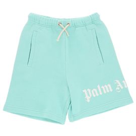 Short com cordão e logo Palm Angels Azul