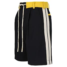 Palm Angels-Palm Angels Track Belt Shorts-Blue