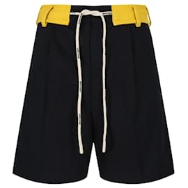 Palm Angels-Palm Angels Track Belt Shorts-Blue