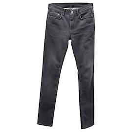 Acne-Jeans Acne Studios North Skinny Fit em jeans de algodão preto-Preto