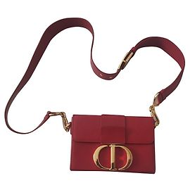 Dior Cuir d'agneau craquelé 30 Sac Montaigne Box Rouge Rouge