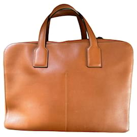 Loewe-Goya Weekend leather bag in Tan color-Caramel