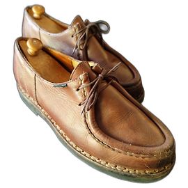 Paraboot Morzine Scarpe Stringate Marroni in Pelle Marrone