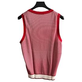 Louis Vuitton-Camiseta sin mangas de algodón y seda-Multicolor