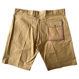 Moncler-Bermuda shorts in cotton stretch-Beige