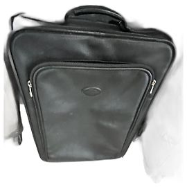Longchamp Leather Travel Bag Black Black