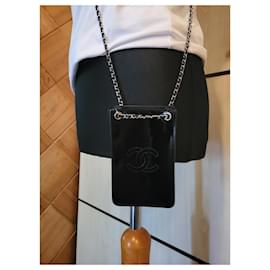 Chanel-Pochette de téléphone chanel-Noir