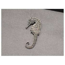 Saint Laurent-Broche Hippocampe Saint Laurent / brooch-Bijouterie argentée