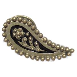 Saint Laurent-Pin estampado Saint Laurent / Broche-Bronze