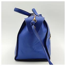 Céline-Céline Ring handbag in light blue leather-Light blue