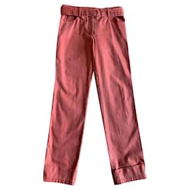 Chanel-Pantalón de corte recto-Roja