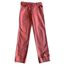 Chanel Pantaloni dal taglio dritto Rosso