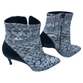 Barbara Bui Python Print Leather Ankle Boots Python print