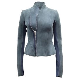 Rick Owens Veste Lilies Campala en Daim Bleu Bleu