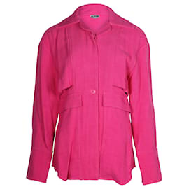 Jacquemus-Camisa em camadas Jacquemus La Chemise Monceau em viscose rosa-Rosa