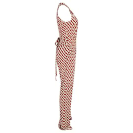 Diane Von Furstenberg-Diane Von Furstenberg Sleeveless Printed Jumpsuit in Multicolor Silk -Other
