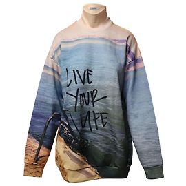 Marques Almeida Pull Col Roulé Imprimé Graphique en Polyester Multicolore Autre