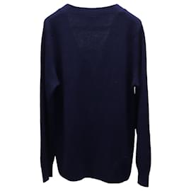 Acne-Acne Studios Button-Front Cardigan in Navy Blue Wool-Blue,Navy blue