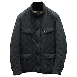 Barbour Sea Ariel gesteppte Motorradjacke aus schwarzem Polyamid Schwarz