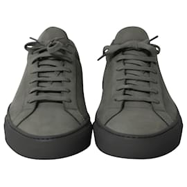 Autre Marque-Common Projects Achilles Premium Sneakers in Grey Suede-Grey