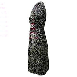 Hugo Boss-Hugo Boss Camouflage Print Shift Dress in Multicolor Polyester-Other,Python print