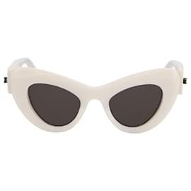 Balenciaga-Balenciaga BB0204Óculos de sol Cat Eye em acetato branco-Branco