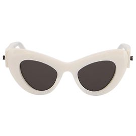 Balenciaga BB0204S Cat Eye Sunglasses in White Acetate White