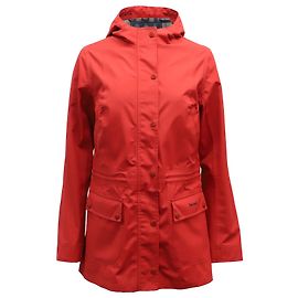 Barbour Waterproof Long Sleeve Raincoat Jacket in Red Polyester  Red