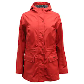 Barbour-Barbour Wasserdichte Langarm-Regenmanteljacke aus rotem Polyester-Rot