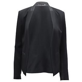 Theory Collarless Blazer in Black Polyester Black