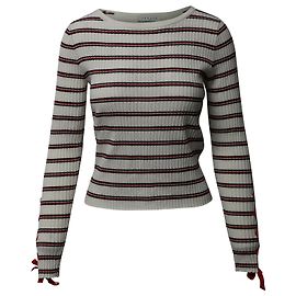Sweat Sandro Striped Ribbon en Acrylique Multicolore Autre Imprimé python
