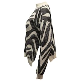 Nanushka-Jersey Nanushka Sosa Zebra Intarsia en algodón beige-Otro