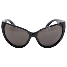 Balenciaga-Balenciaga BB0201S Xpander Sonnenbrille aus schwarzem Acetat-Schwarz