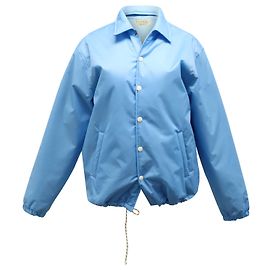 Marni Dance Bunny Appliqué Coach Jacket in Blue Nylon Blue Light blue