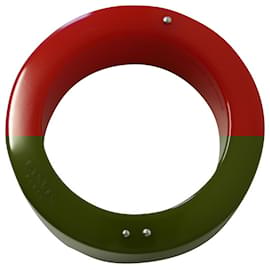 Lanvin-Lanvin Plexiglass Bangle Bracelet in Red Plastic -Red