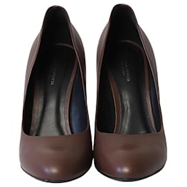 Bottega Veneta-Zapatos de salón Bottega Veneta en piel de cordero marrón-Castaño