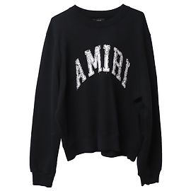 Amiri Bandana-Print-Sweatshirt aus schwarzer Baumwolle Schwarz