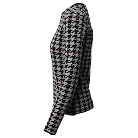 Hugo Boss-Boss Houndstooth Crewneck Sweater in Multicolor Viscose-Other,Python print