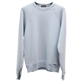 Tom Ford Rundhals-Langarmpullover aus pastellblauer Baumwolle Andere