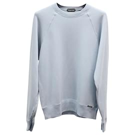 Tom Ford-Tom Ford Rundhals-Langarmpullover aus pastellblauer Baumwolle-Andere