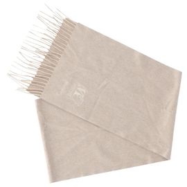 Sciarpa Max Mara Ricamata Pecora in Lana Beige Beige