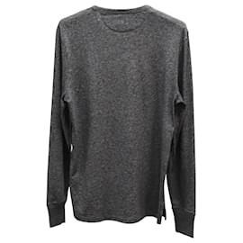Tom Ford-Tom Ford Buttoned-Up Long Sleeve T-Shirt in Grey Cotton-Grey