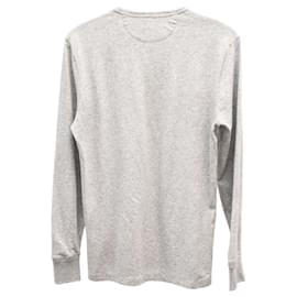Tom Ford-Tom Ford geknöpftes Langarm-T-Shirt aus grauer Baumwolle-Grau