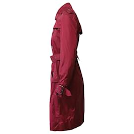 Burberry-Burberry Raincoat Mac Trench Coat in Plum Purple Polyamide-Purple