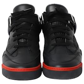 Maison Martin Margiela-Maison Margiela Deadstock High Top Sneakers in Black Leather-Black