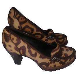 Barbara Bui Pony Hair Loafers Leopard Print Leopard print