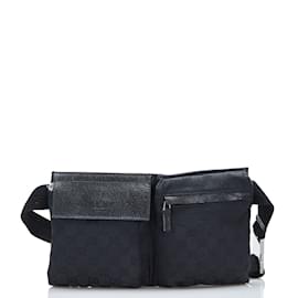 Gucci-Gucci GG Canvas Belt Bag Canvas Belt Bag 28566 in Fair condition-Black