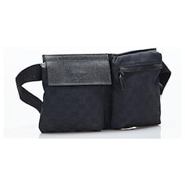 Gucci-Gucci GG Canvas Belt Bag Canvas Belt Bag 28566 in Fair condition-Black
