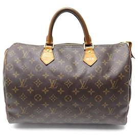 Louis Vuitton-Louis Vuitton Handbag M41107 Speedy 35 MONOGRAM CANVAS HAND BAG-Brown